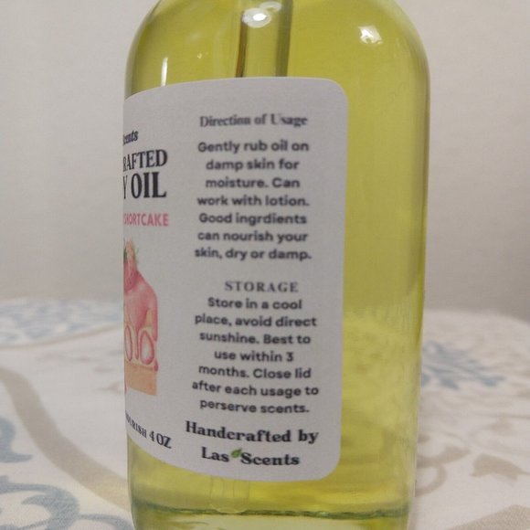 Handcrafted Strawberry Shortcake Body Oil Body Juice Mist Sprayer Skin Care - Picture 8 of 15